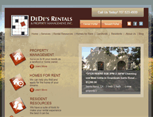 Tablet Screenshot of dedesrentals.com